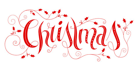 Ornate hand lettering "Christmas"