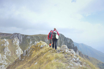 Active Couple On Hike In Beautiful Countryside
