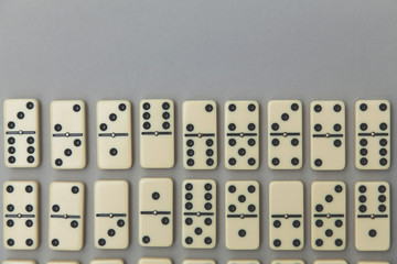 Domino background. Business strategy concept
