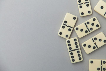 Domino background. Business strategy concept