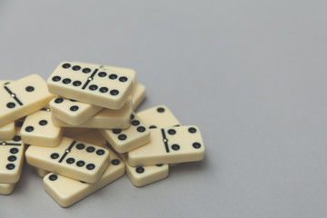 Domino background. Business strategy concept