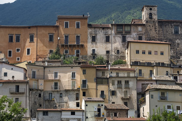 Fototapeta na wymiar Pettorano sul Gizio (Abruzzi, Italy), historic village