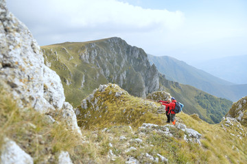 Active Couple On Hike In Beautiful Countryside