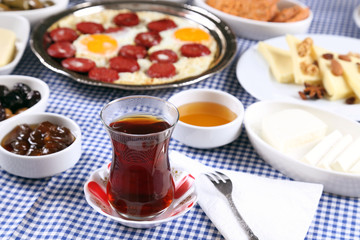Obraz na płótnie Canvas Delicious Turkish breakfast is waiting for you