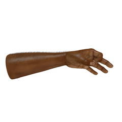 african man hand Ok Sign on a white. 3D illustration