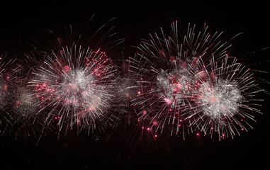 Beautiful colorful holiday fireworks