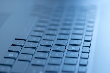 Tastatur eines Laptops, Nahaufnahme 