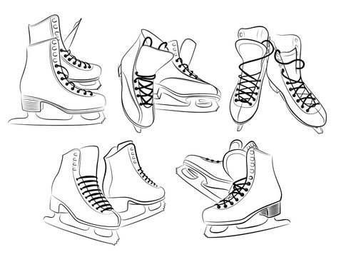 Sketch of the figured skates. 
