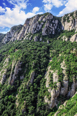 The Mountain of Montserrat (Catalonia, Spain). Montserrat mountains and Benedictine monastery of...