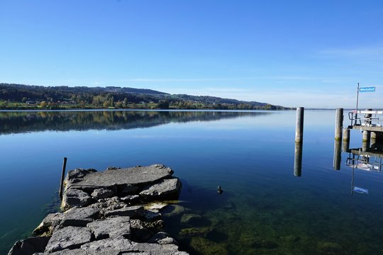 Greifensee im Kanton Z&uuml;rich in der Schweiz im Naturschutzgebiet