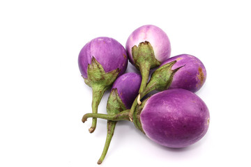 Eggplant vegetable on white background