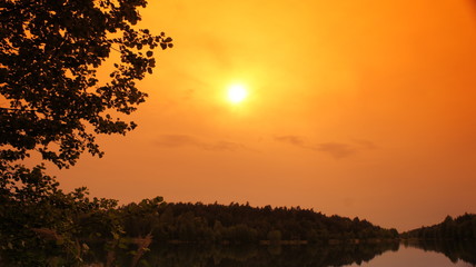 Sun With Red Sky