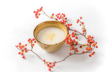 甘酒　 delicious sweet alcoholic drink japan