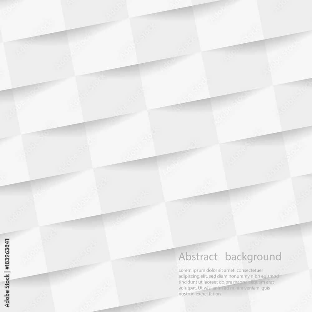 Poster white geometric background texture with shadow. vector background
