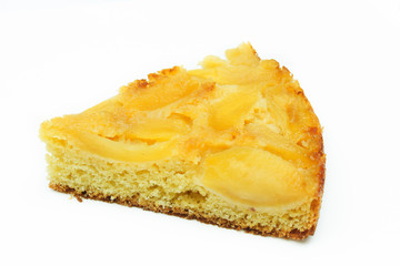 part de gâteau aux pommes
