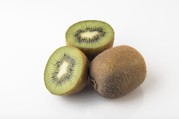Close up of Kiwi Fruit Isolated on White Background Shot in Studio