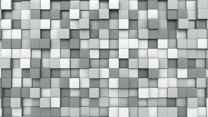 Grey cubes background, 3D rendering