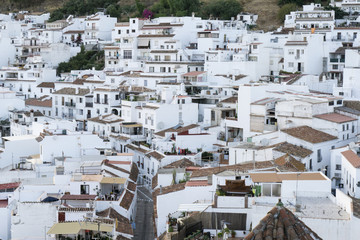 Typical white town in Andalusia. Mijas. Costa del Sol.