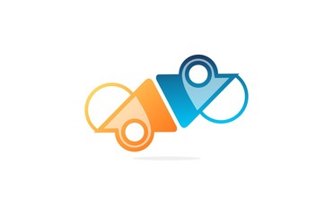 abstract circle square business logo