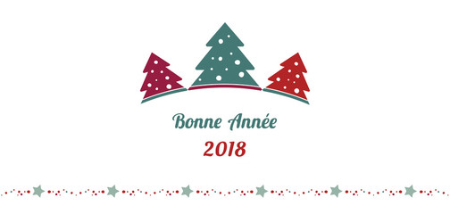 CARTE BONNE ANNÉE 2018 plat