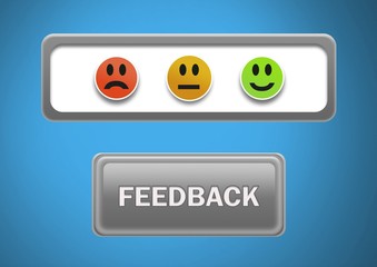 Smiley faces feedback button