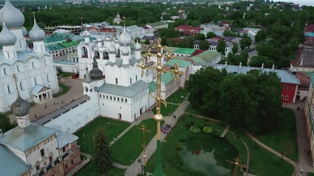 ROSTOV, RUSSIA, JUNE, 2017. View of the Rostov Kremlin. Rostov is included in the tourist route "Golden Ring of Russia"