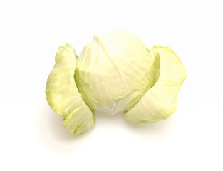 Vegetables from greengrocers, close up. Green cabbage