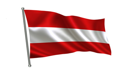 Austria flag. A series of "Flags of the world." ( The country -  Austria flag ) 
