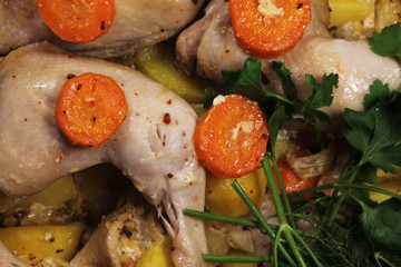 hen potato and carrot