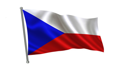 Czech Republic flag .  A series of "Flags of the world." ( The country - Czech Republic flag ) 
