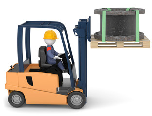 3d Männchen als staplerfahrer