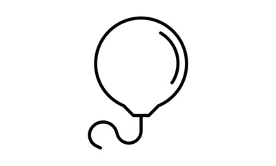 Balloon Line Icon Illustration 
