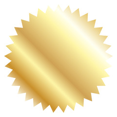 Vector illustration of gold seal