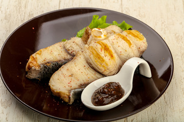 Grilled shark steak