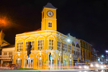 Phuket,Thailand -September 20, 2016 - At Phuket old town area, Charter Bank intersection, It's a hot spot and the ideal spot for taking photos for tourists,and see the scenery in  a conservation area.