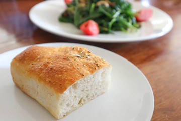 some bread in a dish