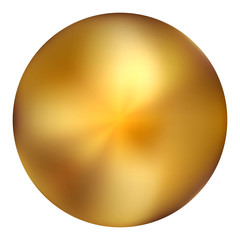 Vector illustration of gold ball