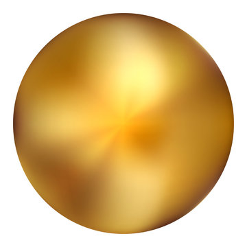 Vector Illustration Of Gold Ball