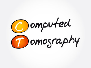 CT - Computed Tomography acronym, concept background