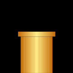 Vector illustration of gold column