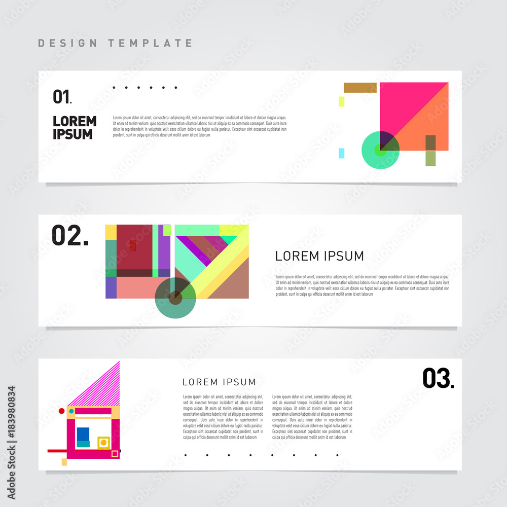 Poster vector set abstract geometric design banner web template.
