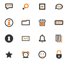 Forum interface icons set