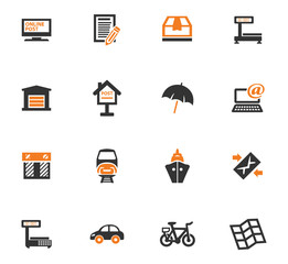 Post service icons set