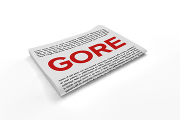 Gore on Newspaper background