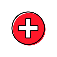 Obraz premium Plus button icon
