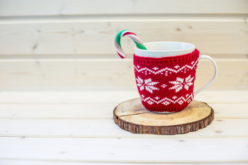 chrismas red cup with candy