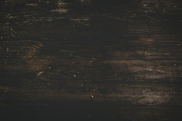 Dark wooden texture. Wood brown texture. Background old panels. Retro wooden table. Rustic background. Vintage colored surface.