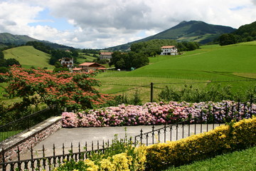 Vera de Bidasoa,villa de la Comunidad Foral de Navarra  en la merindad de Pamplona (España), en la...