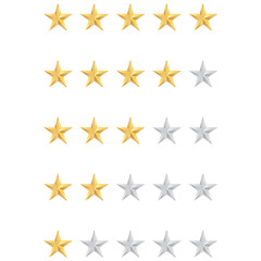 Vector illustration of star rating
