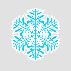 Christmas snowflake. Vector illustration.